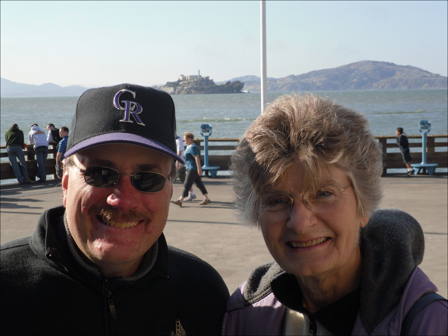 David Burrall and Anne McCarthy with Alcatraz